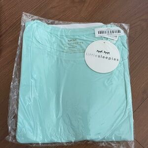 Rad Rabbits (Mint) Men's Short Sleeve Bamboo Viscose Pajama Top little sleepies